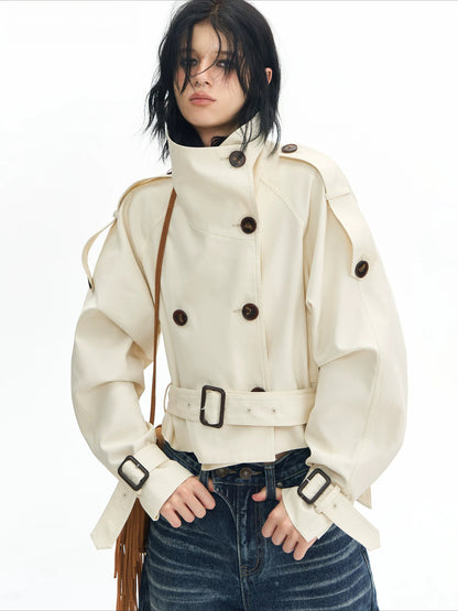 Stand Collar Trench Jacket