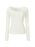 Lace Layered Wool Top