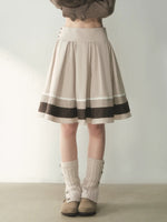 Floral Patchwork A-Line Midi Skirt