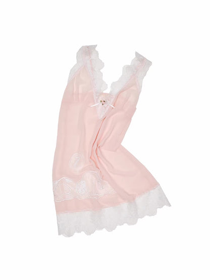 Snoopy V-neck Lace Dress