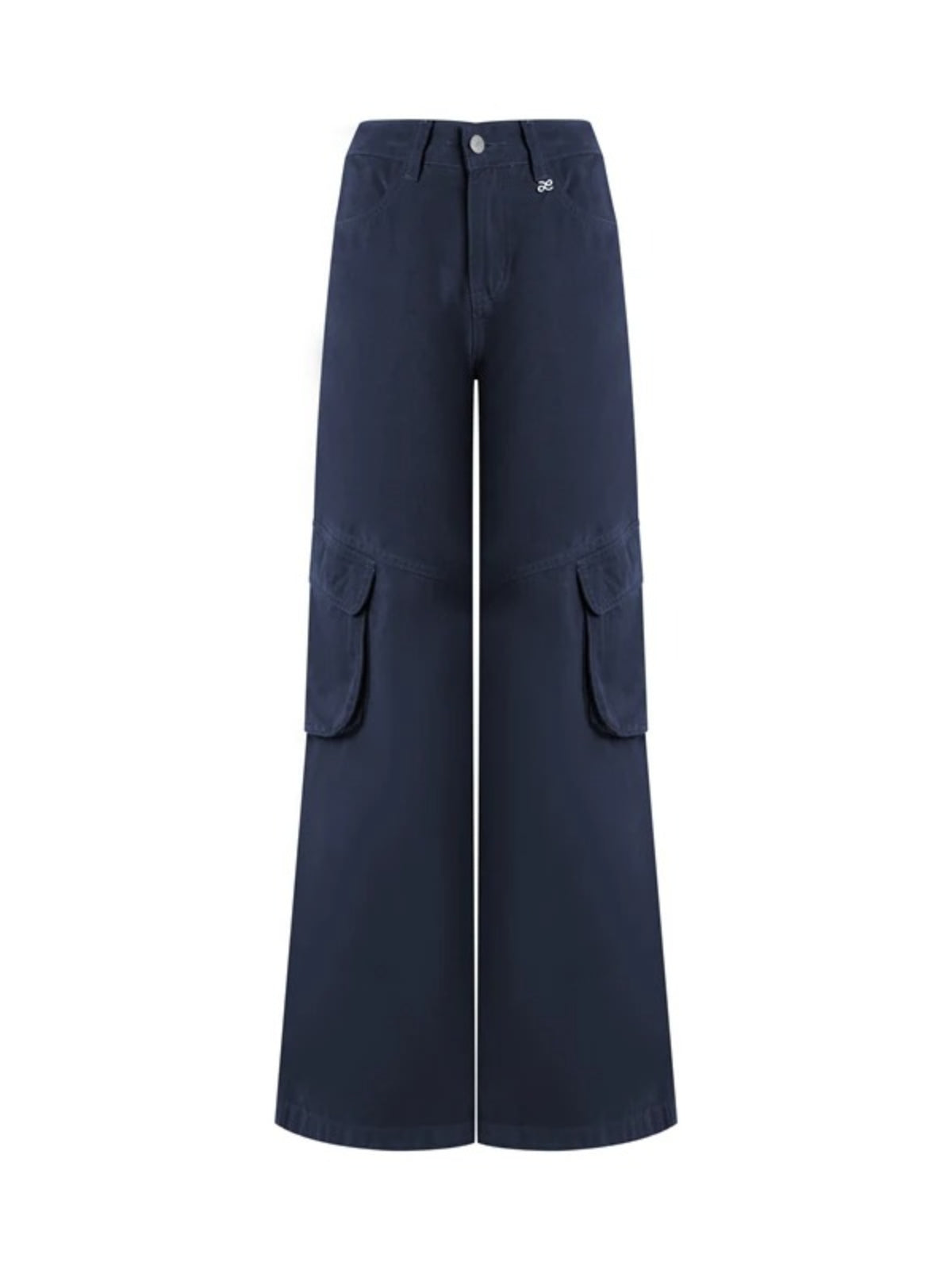 High Waist Cotton Cargo Pants