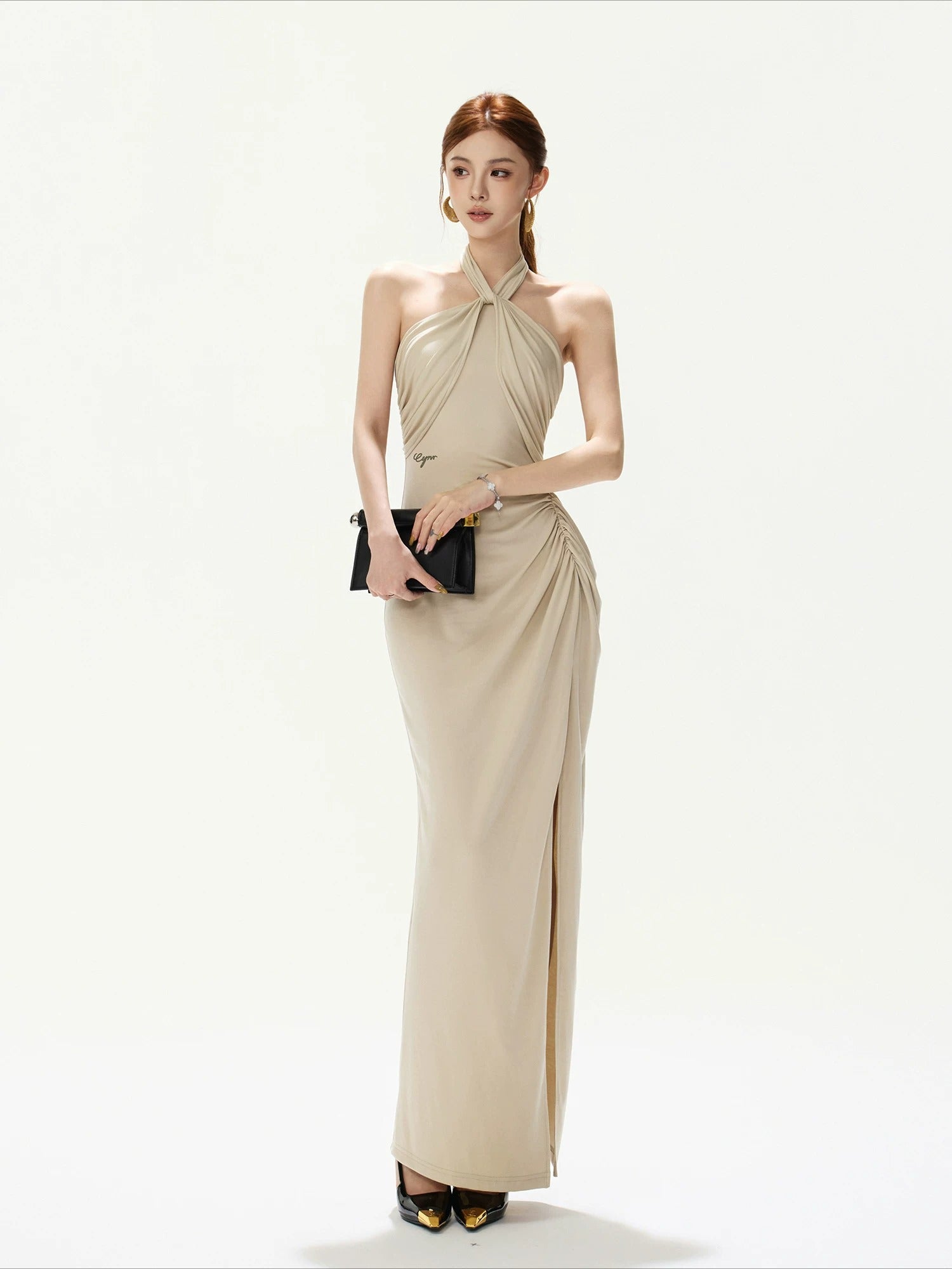 Twist Halter Maxi Dress