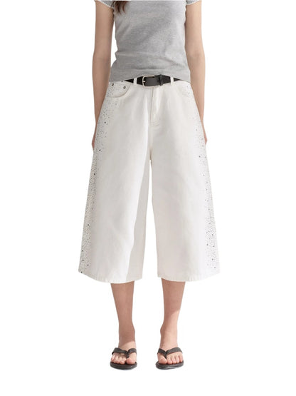 Rhinestone Capri Jeans