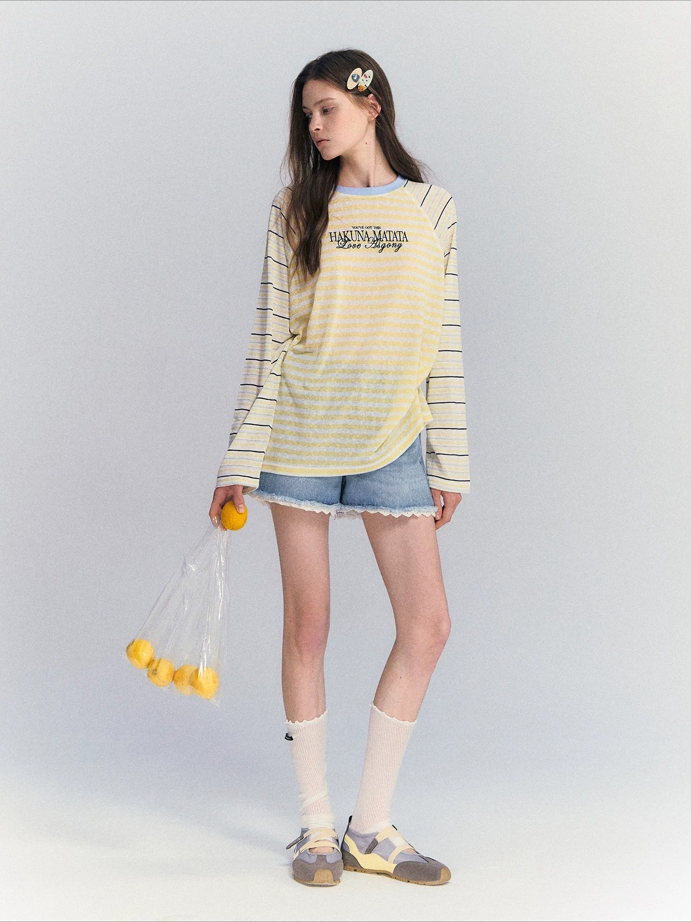 Striped Embroidery Top