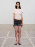 Regular-Shoulder Round Neck Short-Sleeve T-Shirt