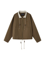 Striped Patchwork Utility Jacket