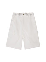 White Polka-Dot Cargo Culottes