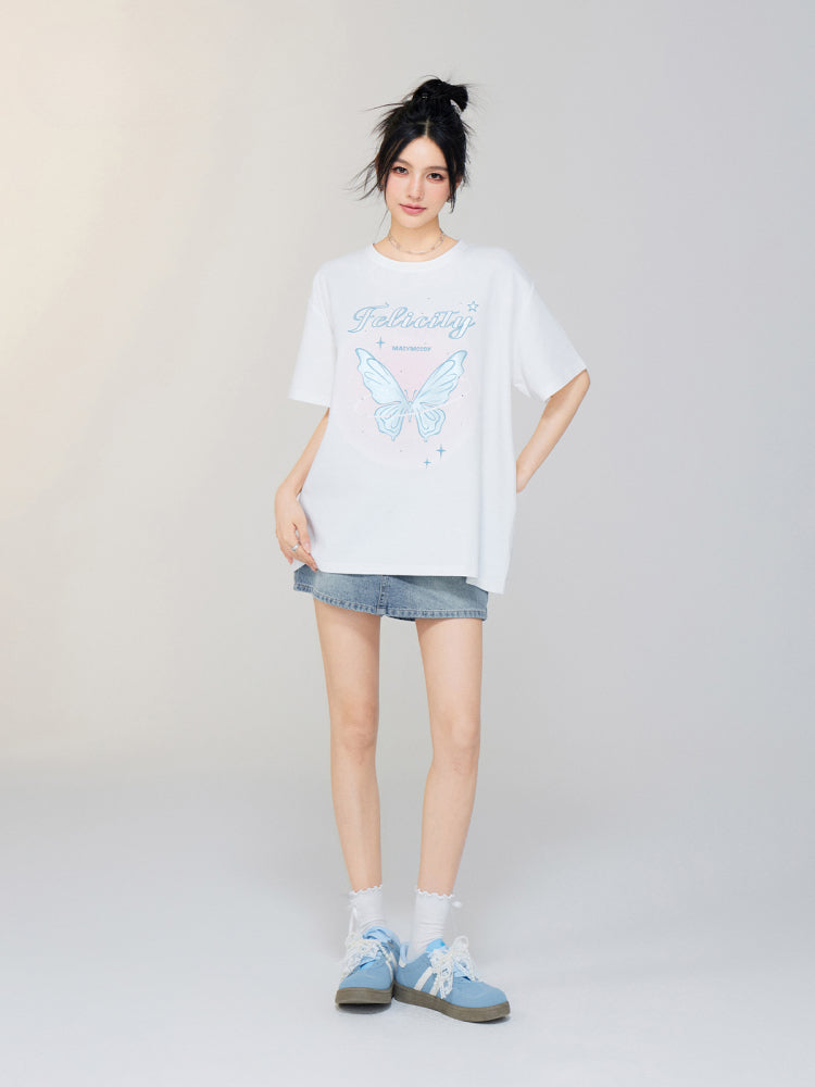 Two-way Wear Butterfly Sunscreen T-shirt
