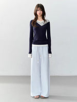 V-neck Layered Slim Tee