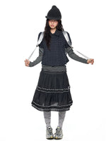 Polka Dot Plaid Collar Shirt
