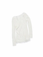 Cable Knit Faux-Fur Trim Fitted Sweater