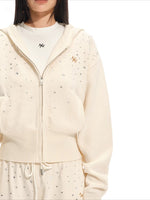 Starry Gradient Crystal Knit Cardigan