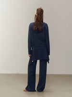 Layered Hoodie Cardigan & Pants Set