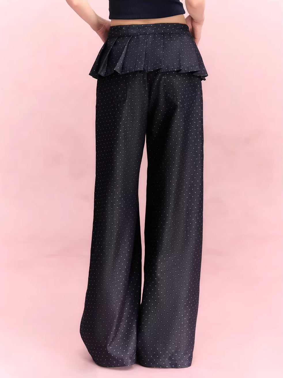 Detachable Panel Wide Pants