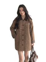 Houndstooth Reversible Jacket Pleated Skirt Set