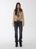 Washed Distressed Knight Cat Graphic Sweatshirt