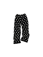 Polka Dot Contrast Knit Cardigan & Lounge Pants Set
