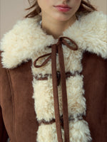 Suede Fleece Toggle Coat