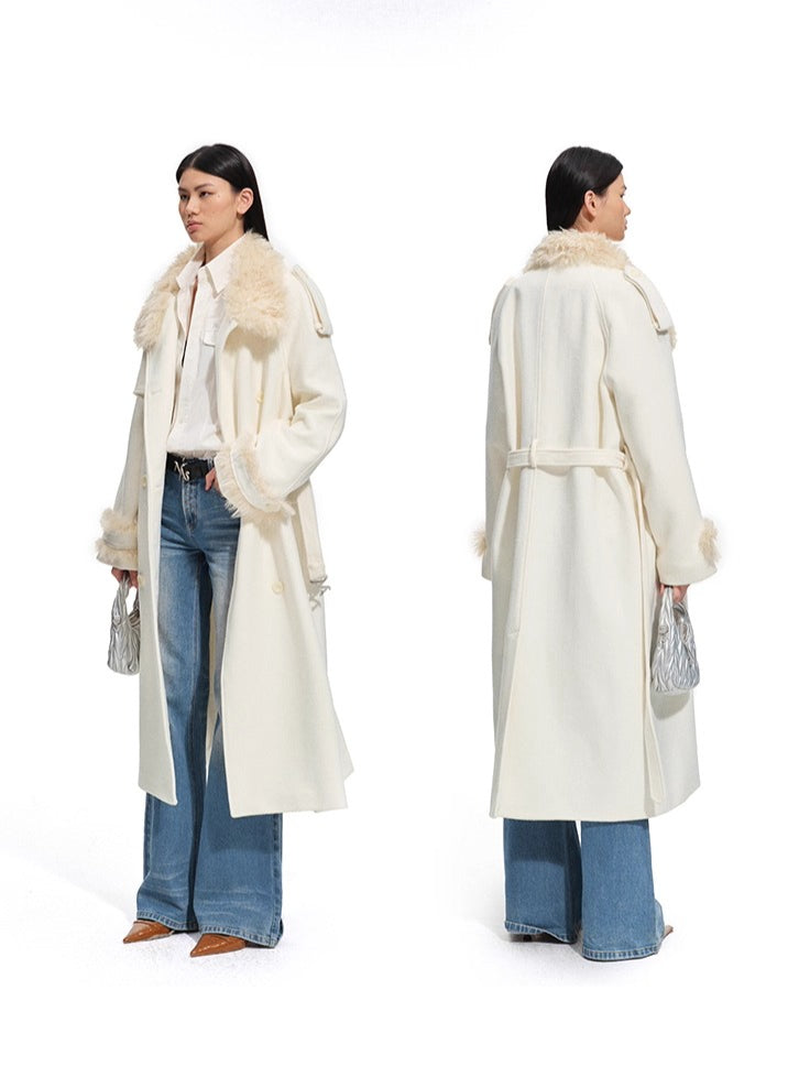Polar Wool-Blend Belted Coat