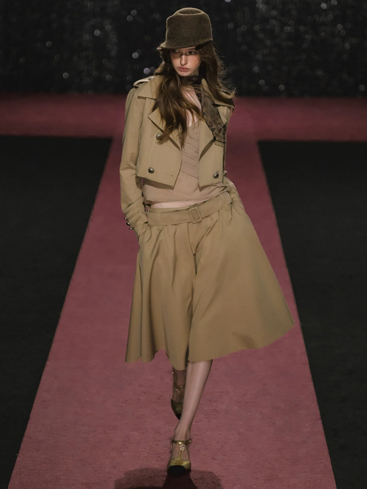 Napoleon Trench &amp; Skirt Two Piece Set