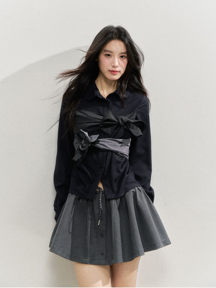 Romantic College Two-piece Mini Skirt