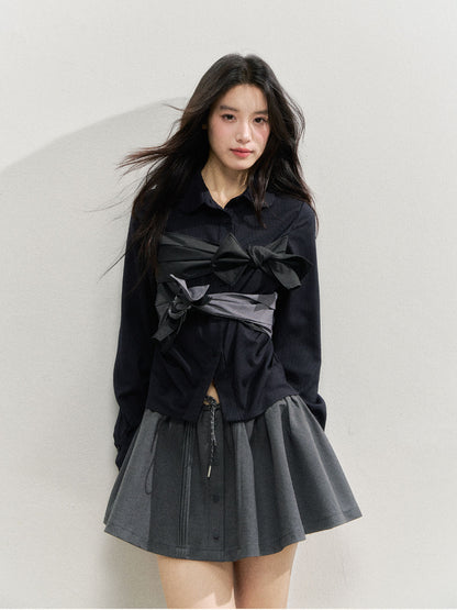 Romantic College Two-piece Mini Skirt