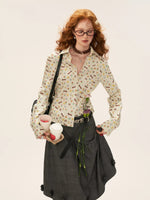 Playful Dog Print Fitted Shirt