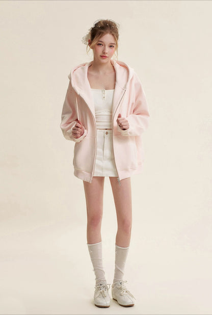 Pink &amp; Blue Organic Fleece Hoodie