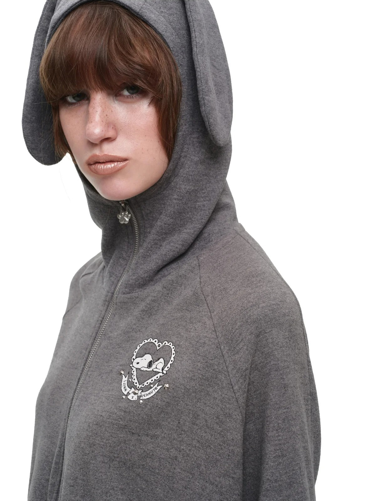 Dog-Ear Hoodie &amp; Flared Pants Set