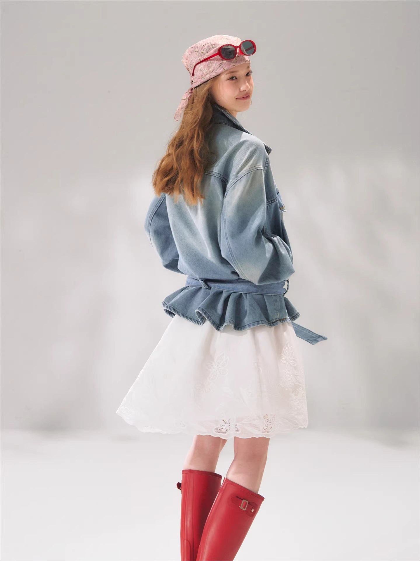 Lace Hem Embroidered Skirt