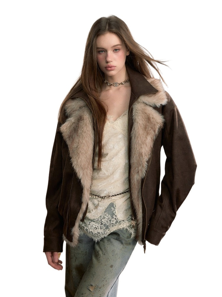 Faux Fur Collar Puffer Jacket