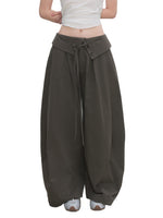 Lyocell Cotton Wide-Leg Casual Pants