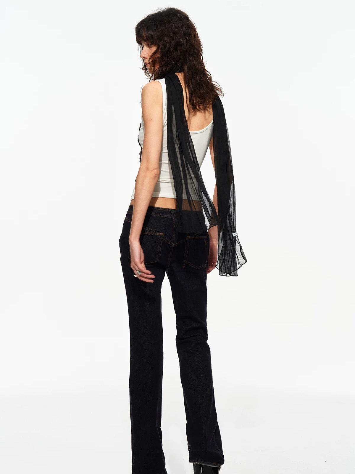 Embroidered Square Vest