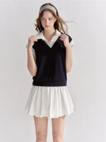 Bubble Hem Mini Skirt
