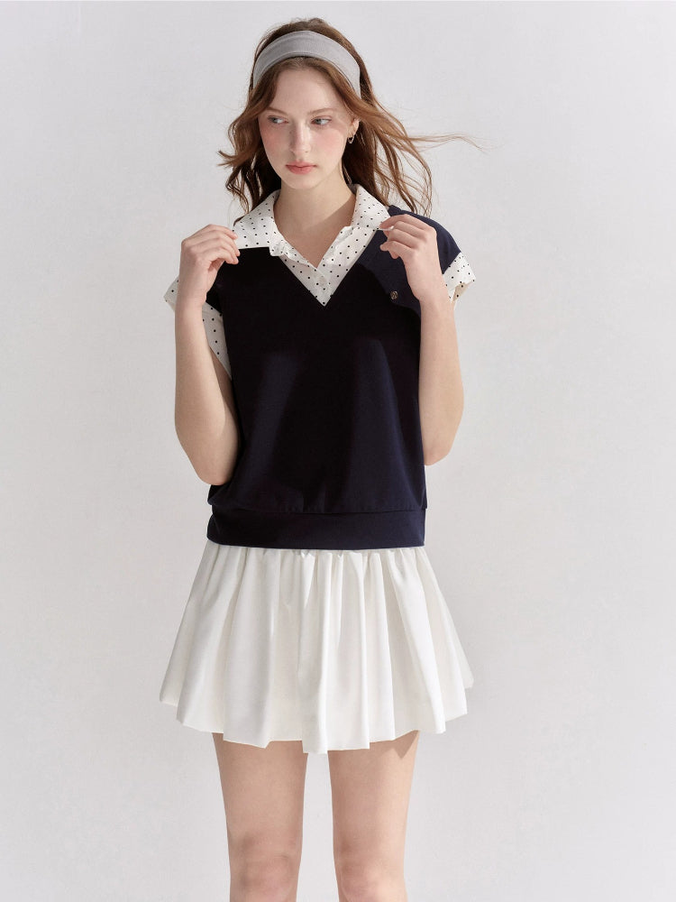 Bubble Hem Mini Skirt