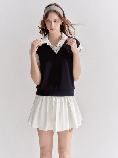 Bubble Hem Mini Skirt