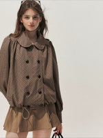 Plaid Peter Pan Trench Set