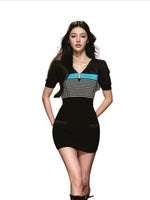 Contrast Sheer Knit Set