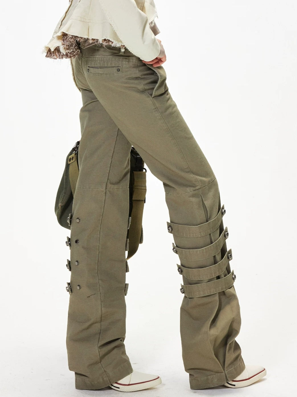 Strap Flare Pants