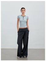 Twisted Wide Leg Trousers