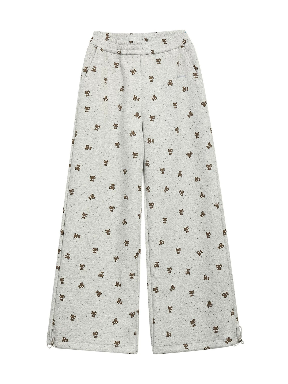 Bear Print Hooded Zip Jacket