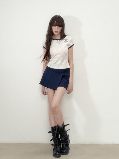 A-Line Irregular Pleated Skirt