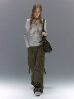 Vintage Military Cargo Straight Pants