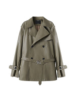 Classic PU Trench Leather Jackets