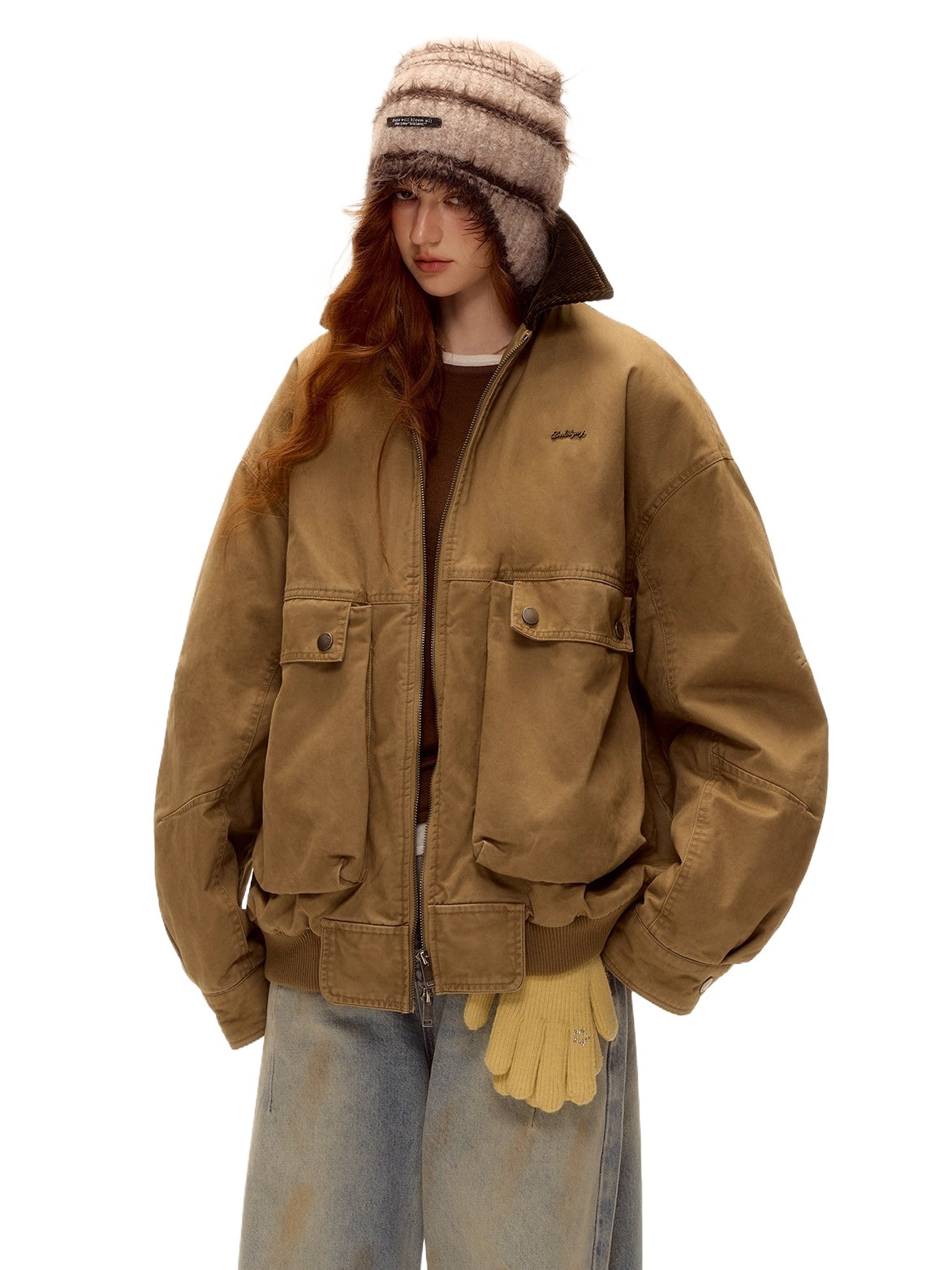 Corduroy Patchwork Barn Jacket