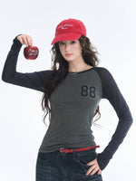 Rhinestone Raglan Top