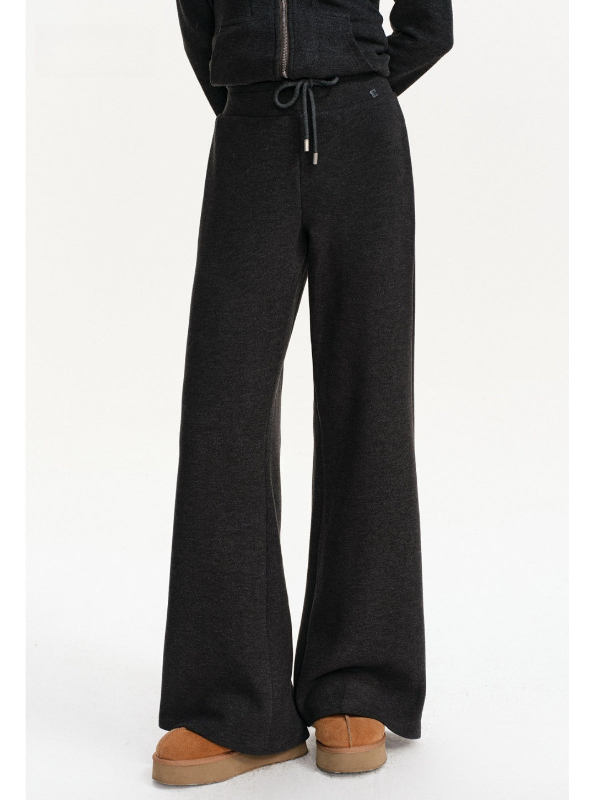 Detachable Fur Collar Tracksuit Set