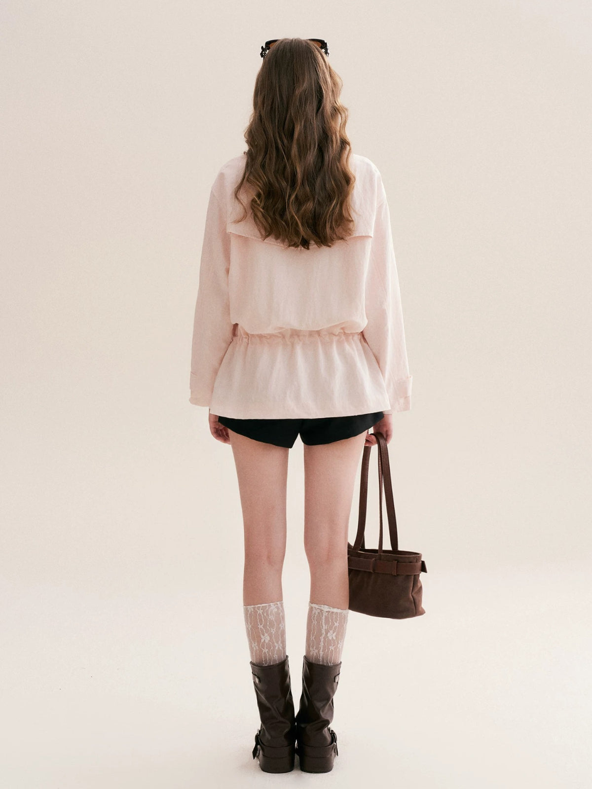 Drawstring Windbreaker Coat