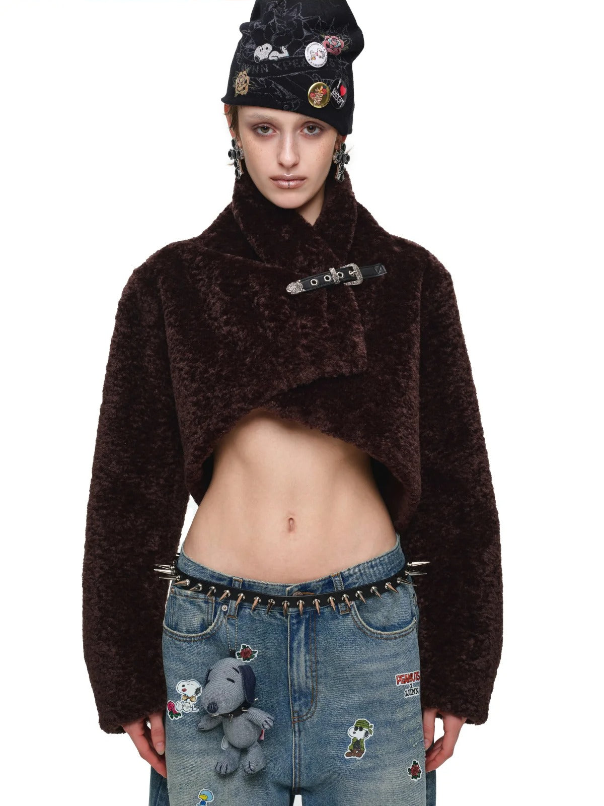 Leopard Faux Fur Crop Coat