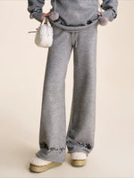 Embroidered Knit Lounge Set